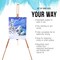 Harbor 72" High Adjustable Wood Artist Easel Stand: Versatile for Watercolor, Field & Display - Portable Tripod for Floor & Tabletop, Holds Canvas Up To 42" Vertical, 28" Horizontal